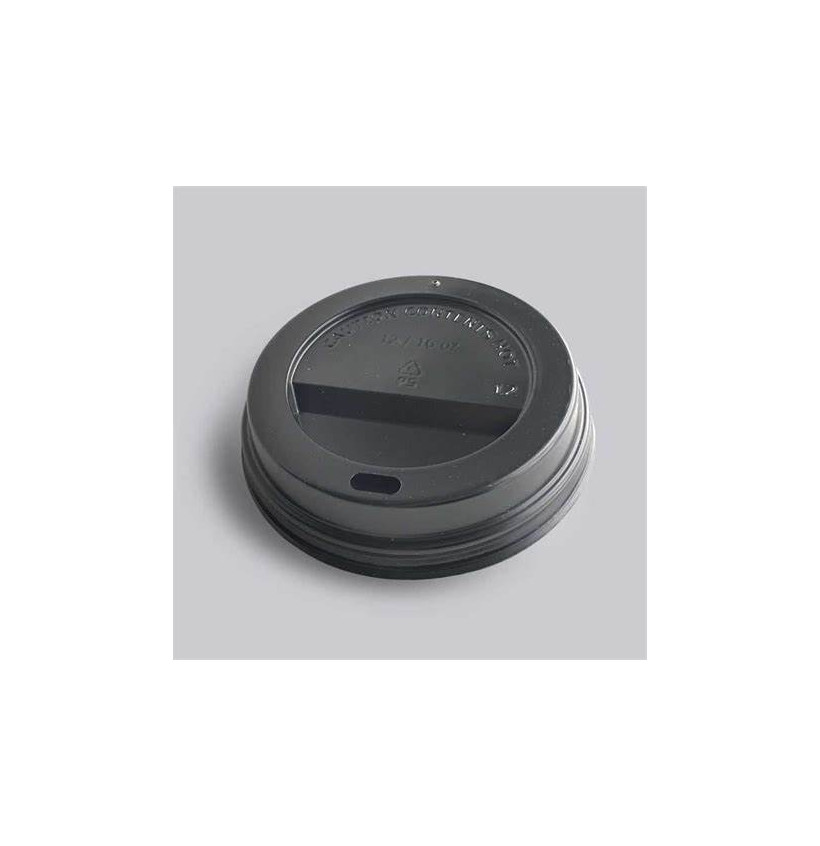 COUVERCLE EN PLASTIQUE NOIR 7 OZ