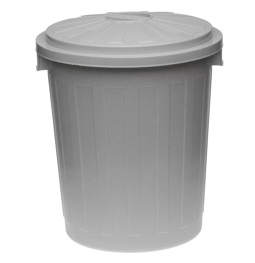POUBELLE RONDE GRISE 50L / 70L
