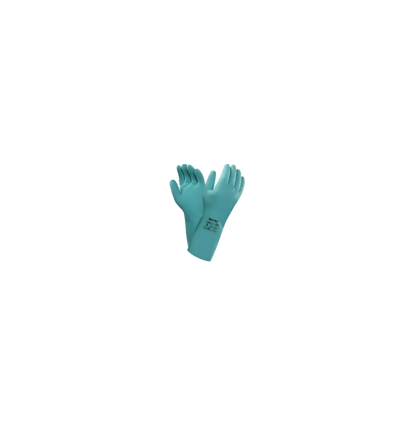 GANT NITRILE VERT FLOQUE